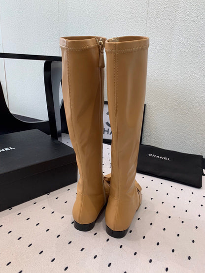 CC 25 Bow-knot Boot Camel Sheepskin 514067