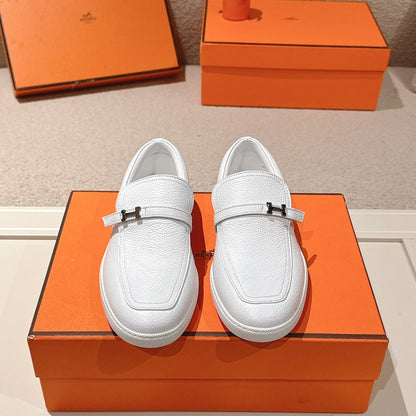 HM 25ss Loafers White Sheepskin 577163