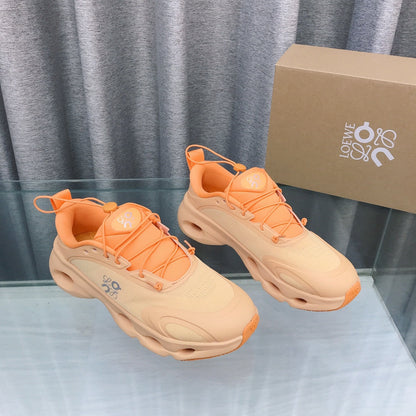 Loewe 2025 x On Cloud Solo Running Sneakers Orange Nylon Calfskin 553512