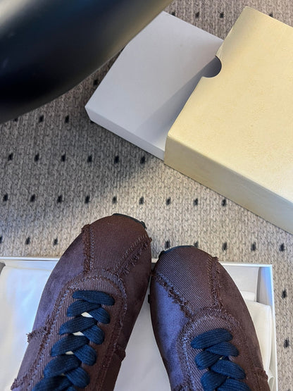The Row 2025 Sneaker Brown mix Black Suede Canvas 561648