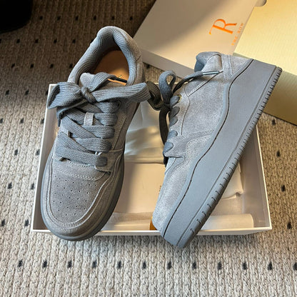 The Row 2025 Smiley Face Sneaker Gray Suede 561650