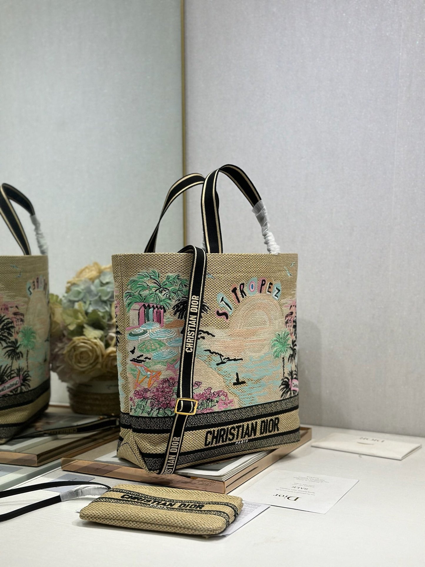 Dior 2026 City Postcard Resort Style Handbag "Saint-Tropez Limited Edition" Canvas 288606