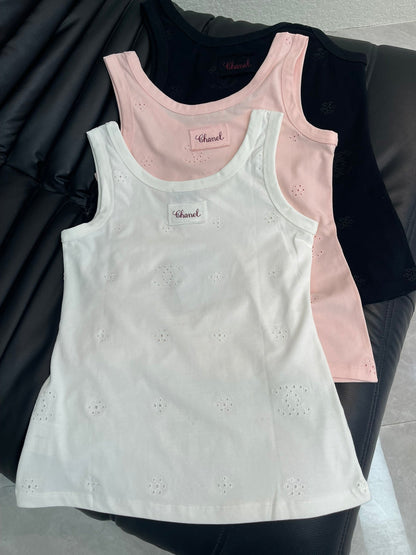 Chanel 2026 Openwork Embroidered Vest Cotton 362446