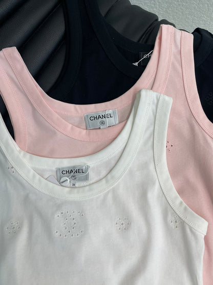 Chanel 2026 Openwork Embroidered Vest Cotton 362446