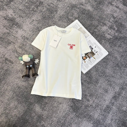 Celine 2026 T-Shirt Brown Black White Gray Cotton 359304