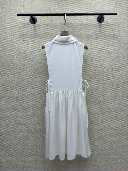 Miumiu 2026 Vest Dress White Cotton 226003