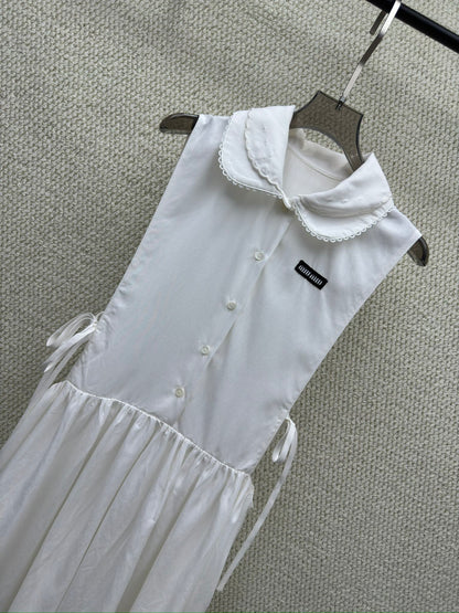 Miumiu 2026 Vest Dress White Cotton 226003