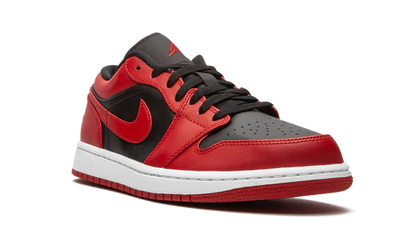 Nike Air Jordan 1 Low Bred Toe Red Black Leather