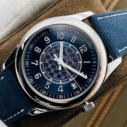 PATEK CALATRAVA 40MM STAINLESS STEEL BLUE DIAL REF6007A-001