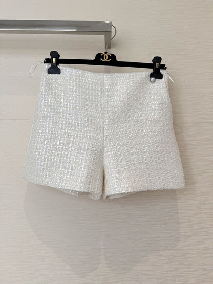 Chanel 2026 Short White Tweed