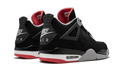 Nike Air Jordan 4 Black Gray Red Suede TPU