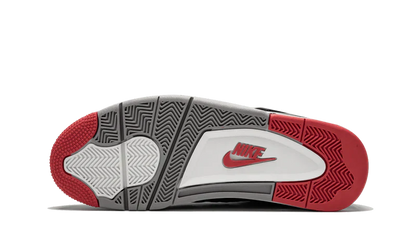 Nike Air Jordan 4 Black Gray Red Suede TPU