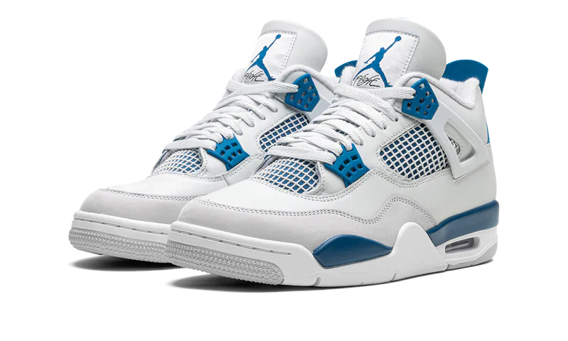 Nike Air Jordan 4 Military Blue White Suede