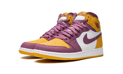 Nike Air Jordan 1 Yellow Purple Cowhide 03