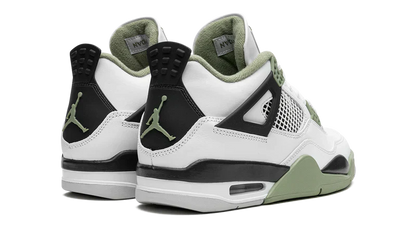 Nike Air Jordan 4 Retro White Green Black Suede