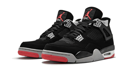 Nike Air Jordan 4 Black Gray Red Suede TPU