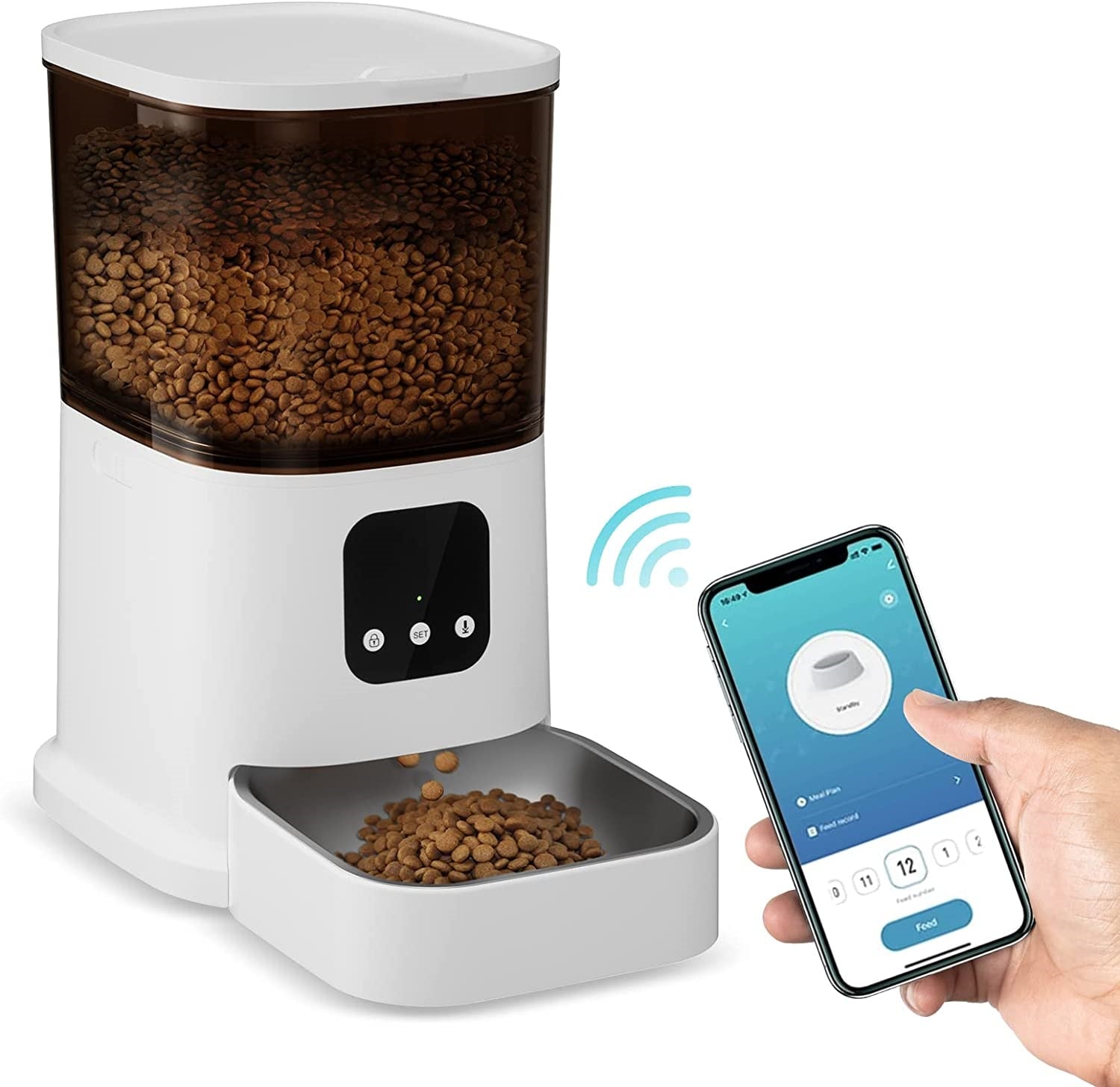 Distributeur automatique croquette pour chat avec caméra vidéo