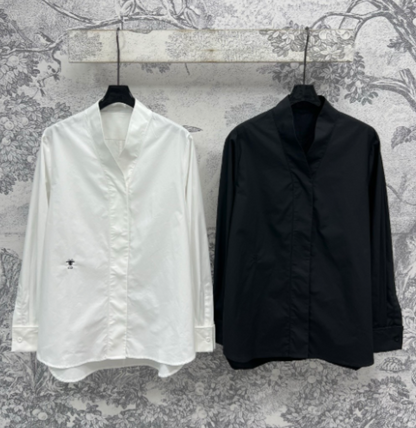 CD 25 Kimono Collar Long-sleeved Shirt Cotton
