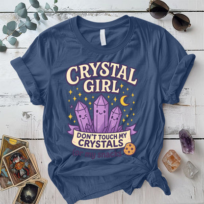 Crystal Girl T-Shirt Mockup Indigo Blue