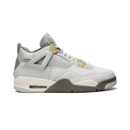 Nike Air Jordan 4 Light Gray Suede Leather