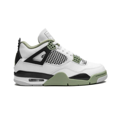Nike Air Jordan 4 Retro White Green Black Suede