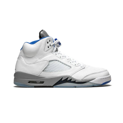 Nike Air Jordan 5 Retro White Stealth Gray Leather