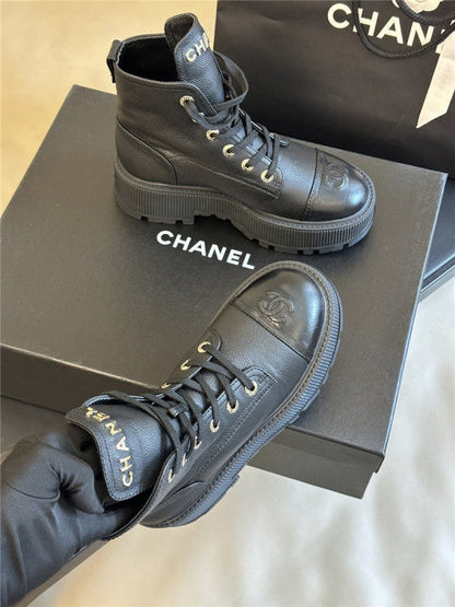 CC Boot Black Grained Calfskin