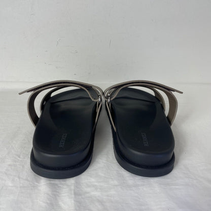 HM Chypre Sandal Etoupe Epsom Leather