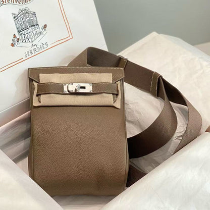 HM Hac a Dos GM Backpack Etoupe Togo Calfskin