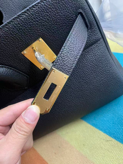 Hermes Birkin 29cm Bag Black Gold Hardware Togo Leather
