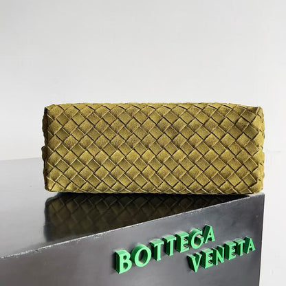 BV Andiamo Bag 32cm Olive Green Suede Leather