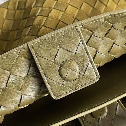 BV Andiamo Bag 32cm Olive Green Suede Leather
