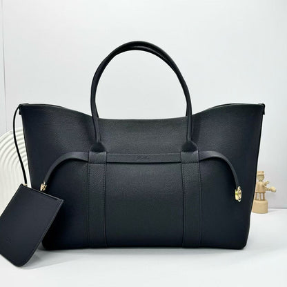 Loro Piana Ghiera Tote 40cm Bag Deep Blue Calfskin