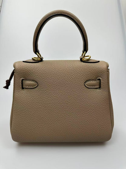 HM Mini Kelly 20cm Beige Togo Leather Gold Hardware