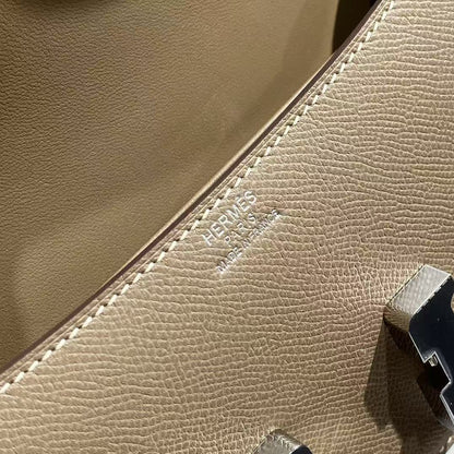HM Constance Elan 24cm Bag Taupe Epsom Leather Silver Hardware