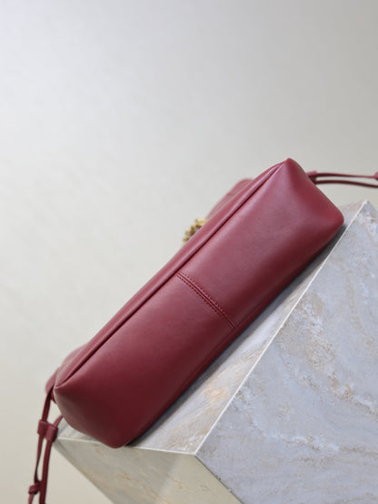 YSL 2025 Jamie Shopping Burgundy 29cm Lambskin