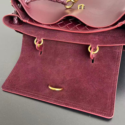 Bottega Veneta 2025 Ciao Ciao Bag 34cm Burgundy Calfskin