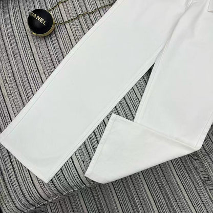 Celine 2026 Boyfriend Jeans 001 White Cotton