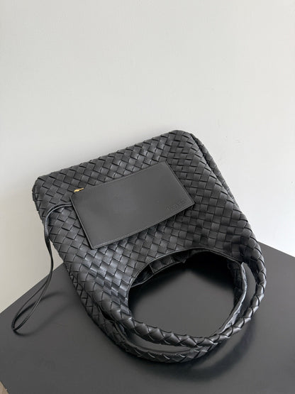 BV 2026 Campana Shoulder Bag 39cm Black Leather