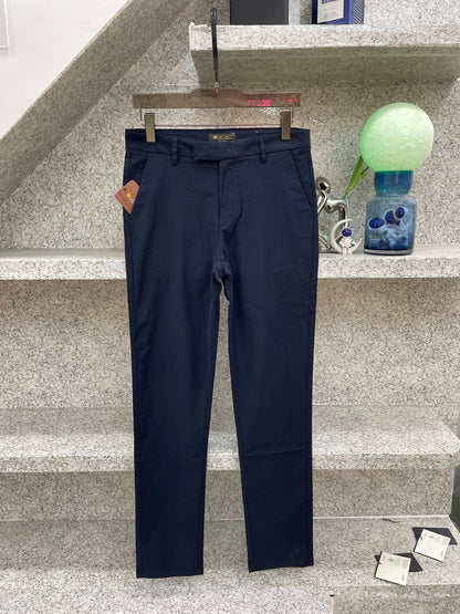 Loro Piana 2026 Trouser Navy Blue Beige Black Cotton