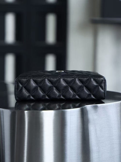 Chanel 2026 Vanity Bag 19.5cm Black Silver Caviar Leather