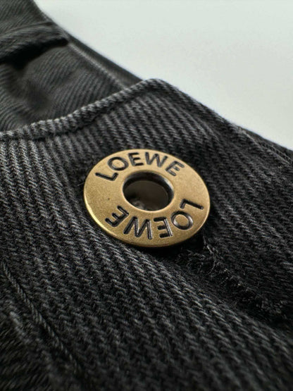 Loewe Anagram Baggy Jeans Black Cotton