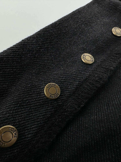 Loewe Anagram Baggy Jeans Black Cotton