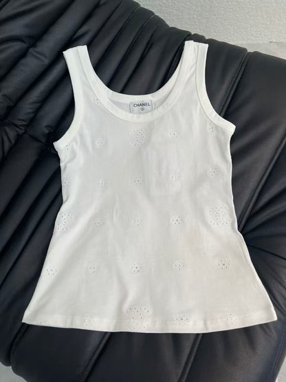 Chanel 2026 Openwork Embroidered Vest Cotton 362446
