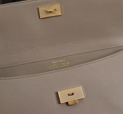 Dolce & Gabbana 2026 My Sicily Bag 20cm Taupe Calfskin