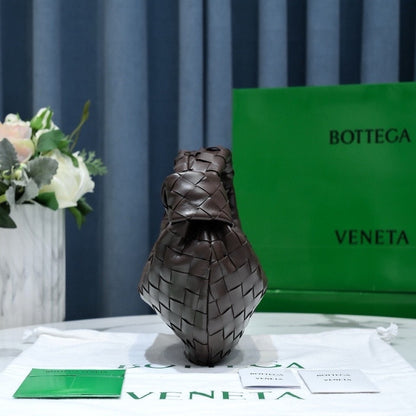 Bottega Veneta 2026 Mini Jodie 28cm Dark Brown Lambskin