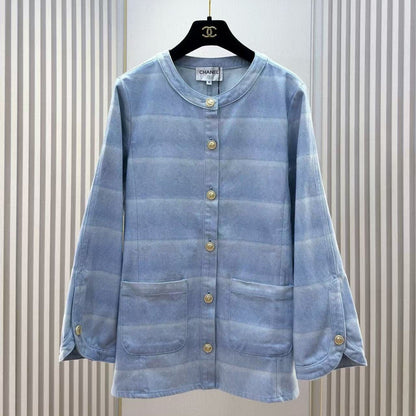 Chanel 2026 Jacket Light Blue Cotton