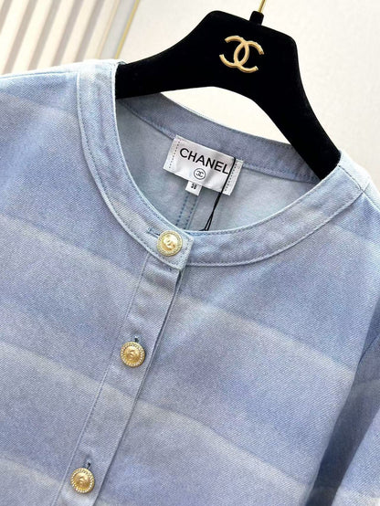 Chanel 2026 Jacket Light Blue Cotton