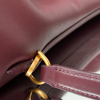 Balenciaga 2026 Rodeo Bag 29 Burgundy Calfskin Gold Hardware