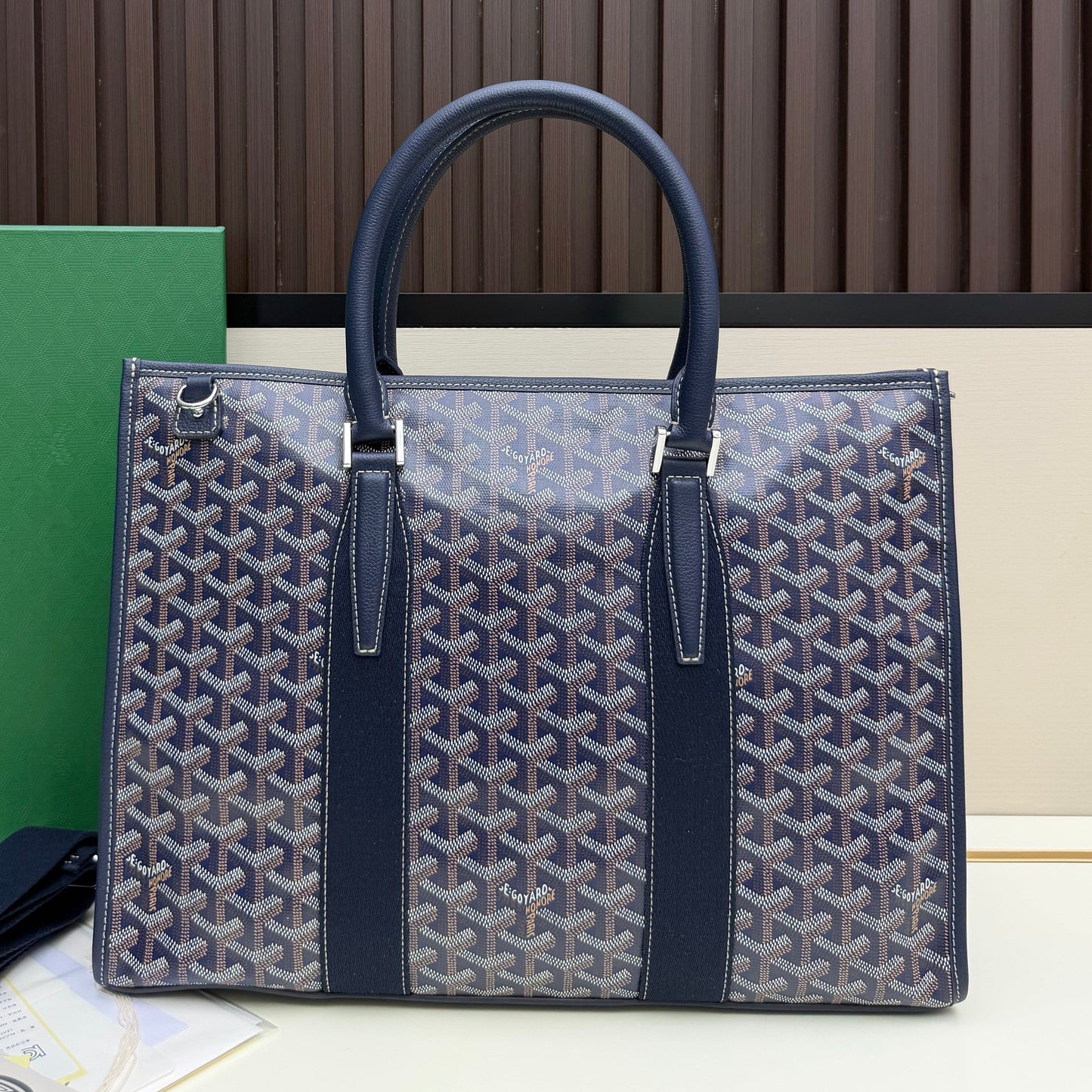 Goyard 2026 Morvan Document Bag 39cm Goyardine Canvas